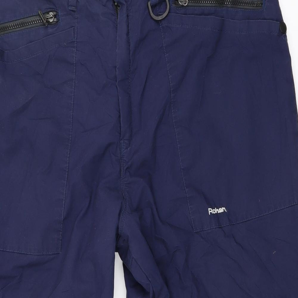 Rohan Mens Blue   Windbreaker Trousers Size 40 L25 in