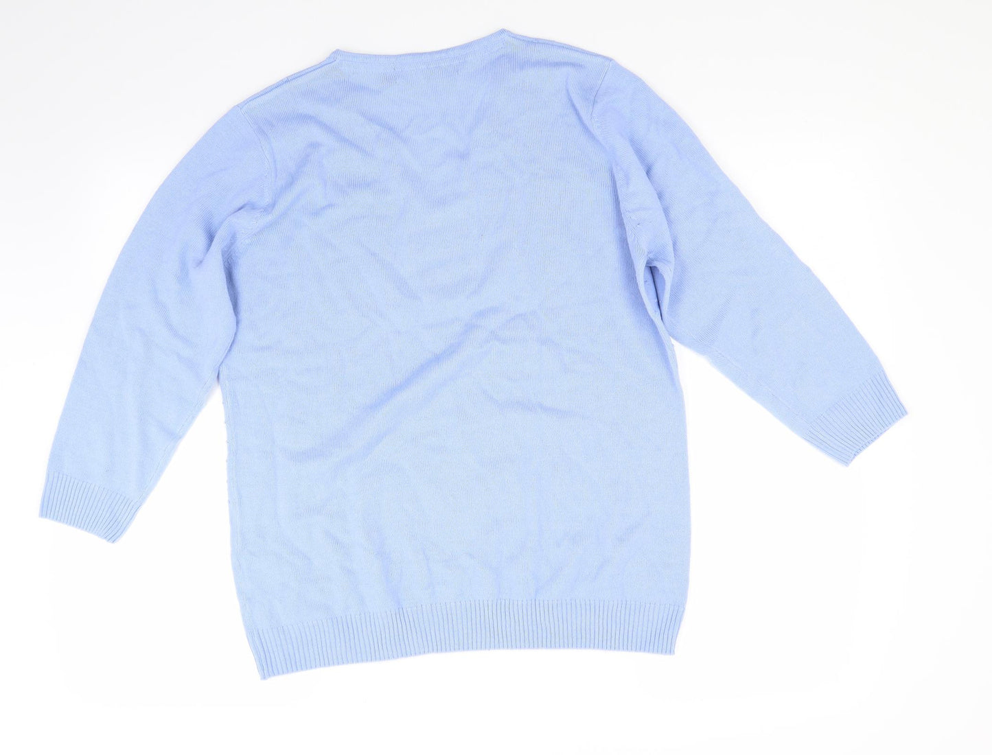 isle Womens Blue   Henley Jumper Size 16