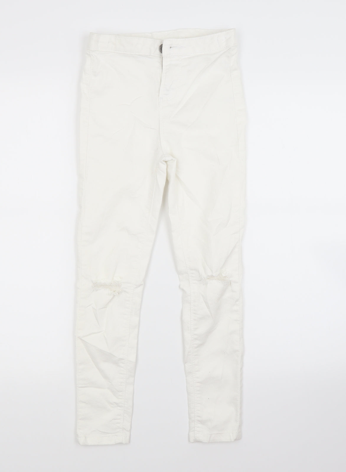 Candy Couture Girls White  Denim Skinny Jeans Size 7 Years