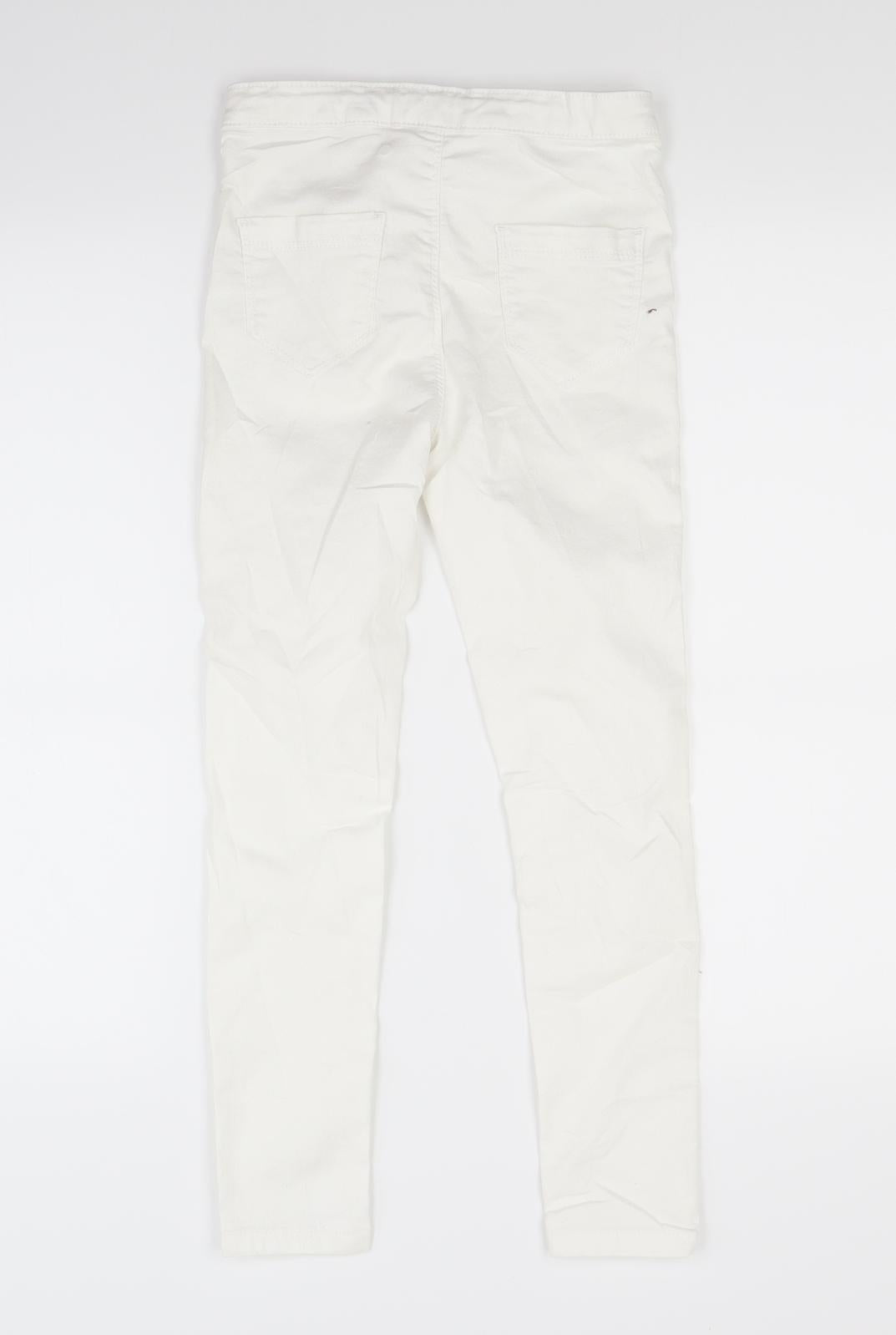 Candy Couture Girls White  Denim Skinny Jeans Size 7 Years