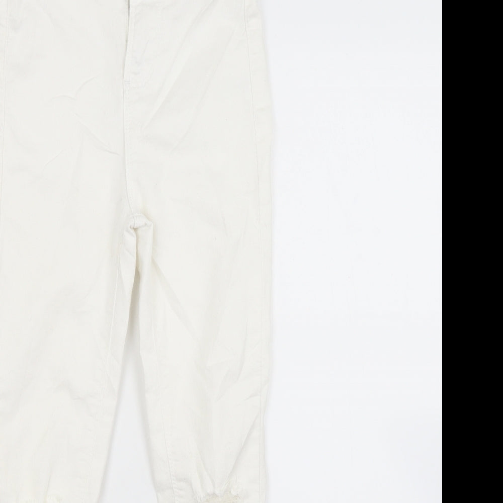 Candy Couture Girls White  Denim Skinny Jeans Size 7 Years