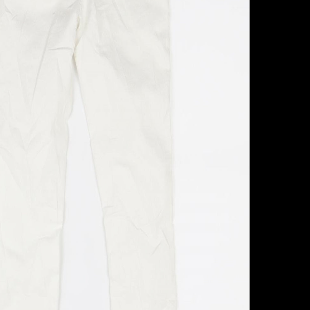 Candy Couture Girls White  Denim Skinny Jeans Size 7 Years