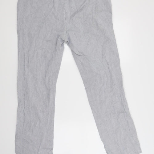 Per Una Womens White Striped  Trousers  Size 14 L27 in