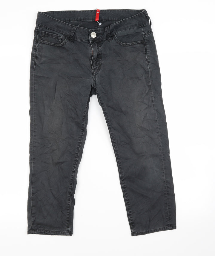 Divided Womens Black Cropped Jeans Size 28 in L21 in