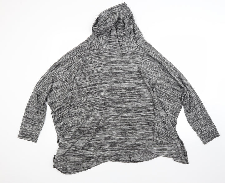 LV Clothing Womens Grey Pullover Jumper One Size