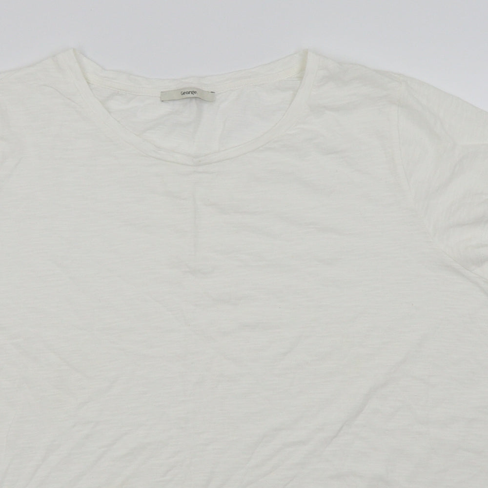 Asda George Womens White   Basic T-Shirt Size 22