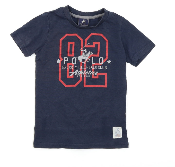 Beverly Hills Boys Blue Basic T-Shirt Size 7-8 Years