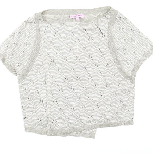 PERUNA Womens Beige Argyle/Diamond  Cardigan Jumper Size 12