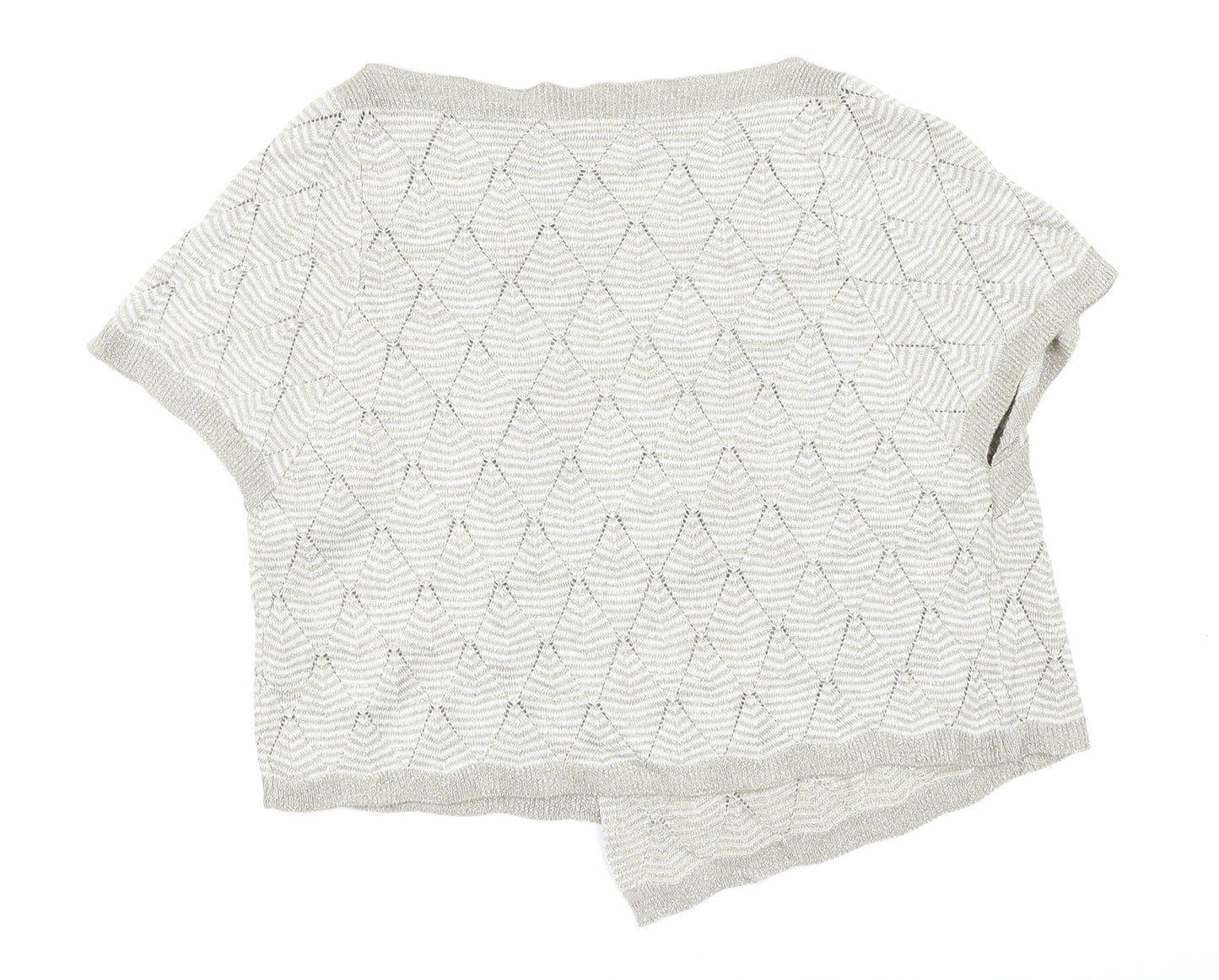 PERUNA Womens Beige Argyle/Diamond  Cardigan Jumper Size 12