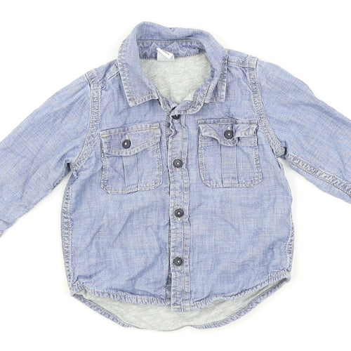 Gap Boys Blue   Basic Button-Up Size 12-18 Months