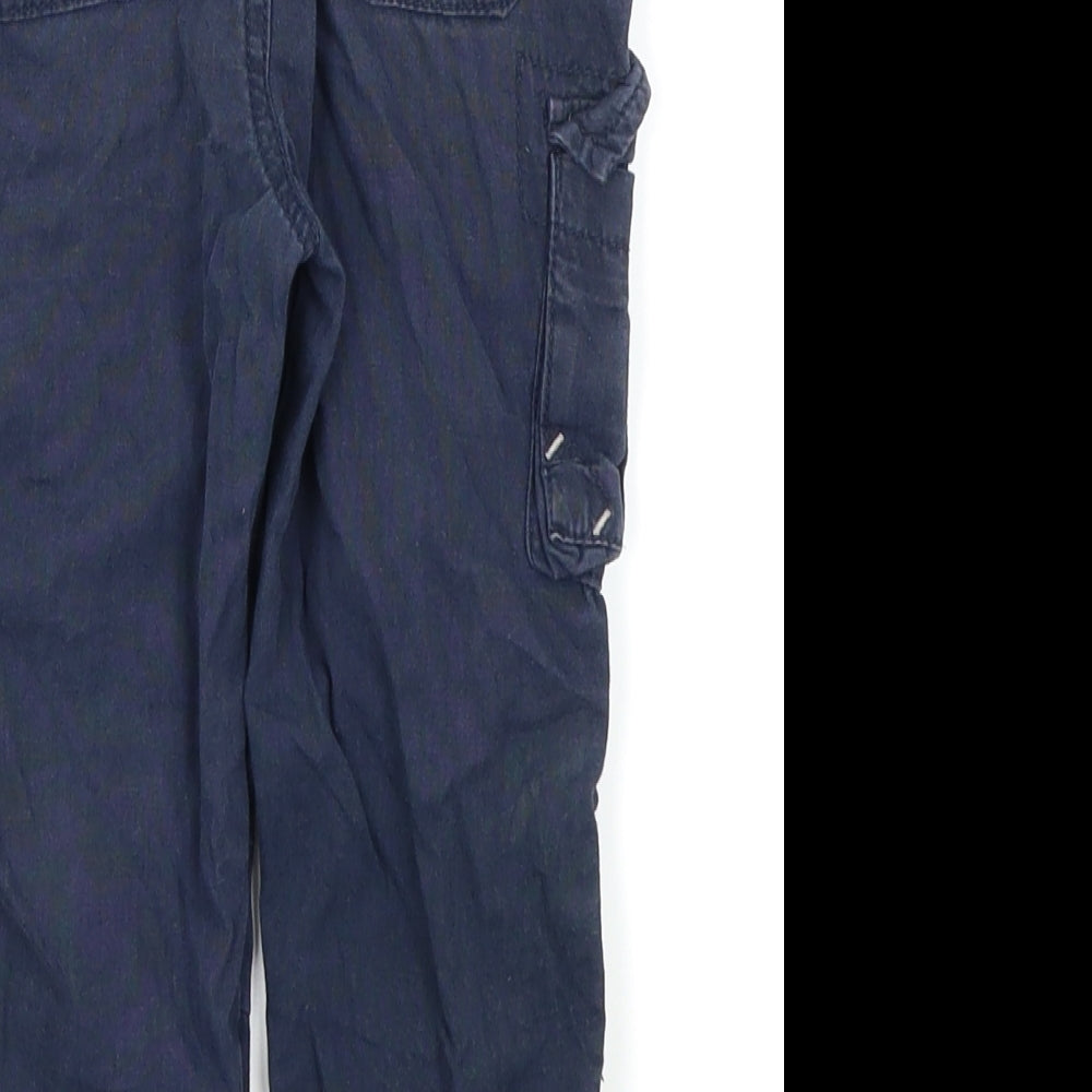 Asda George Boys Blue   Cargo Trousers Size 18-24 Months