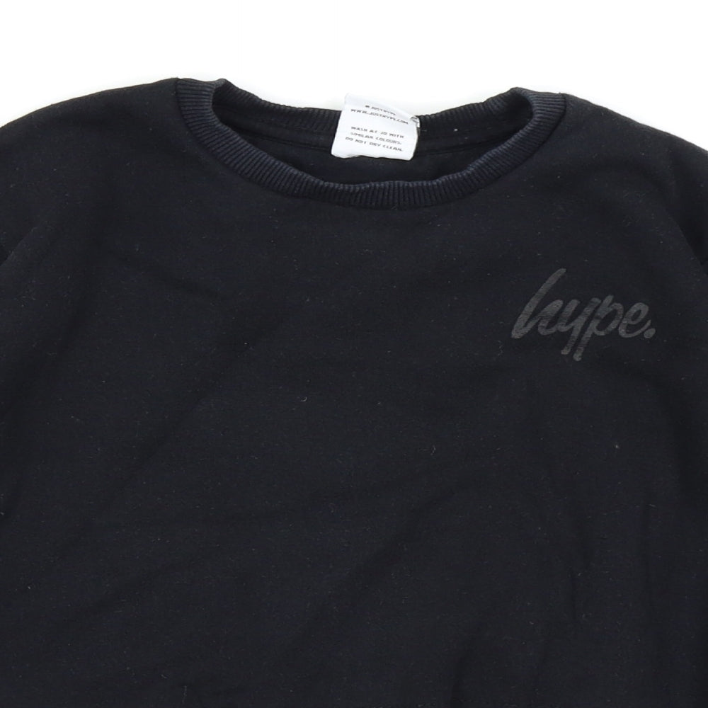 Hype Girls Black   Pullover Jumper Size 11-12 Years