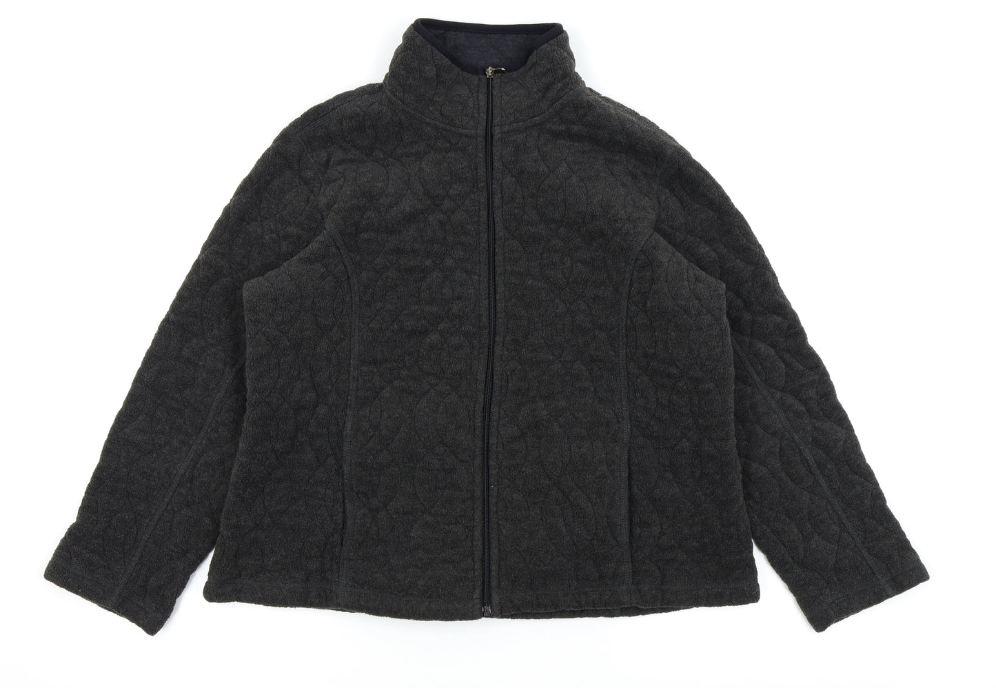 Eivissa Womens Black   Full Zip Jumper Size 10