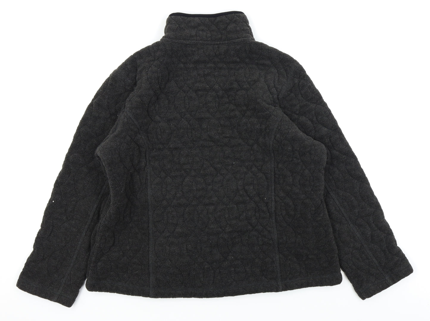 Eivissa Womens Black   Full Zip Jumper Size 10