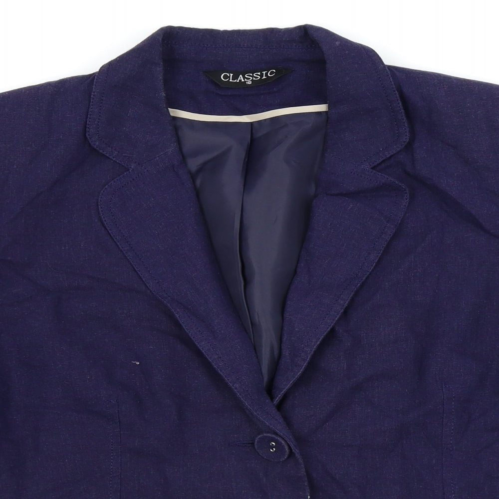 Classic Womens Blue   Jacket Blazer Size 16