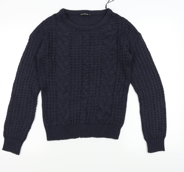 Terranova Mens Blue   Pullover Jumper Size S