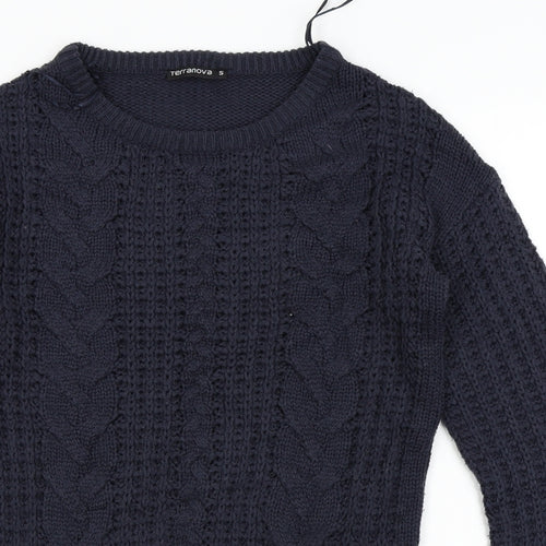 Terranova Mens Blue   Pullover Jumper Size S