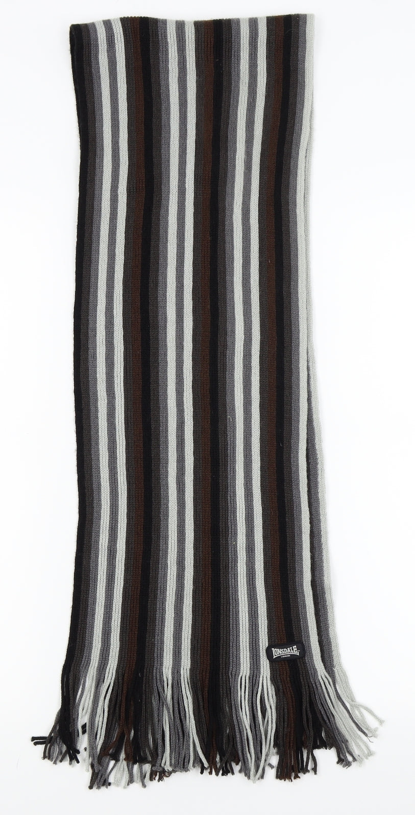 Lonsdale Mens Brown Striped  Scarf  One Size