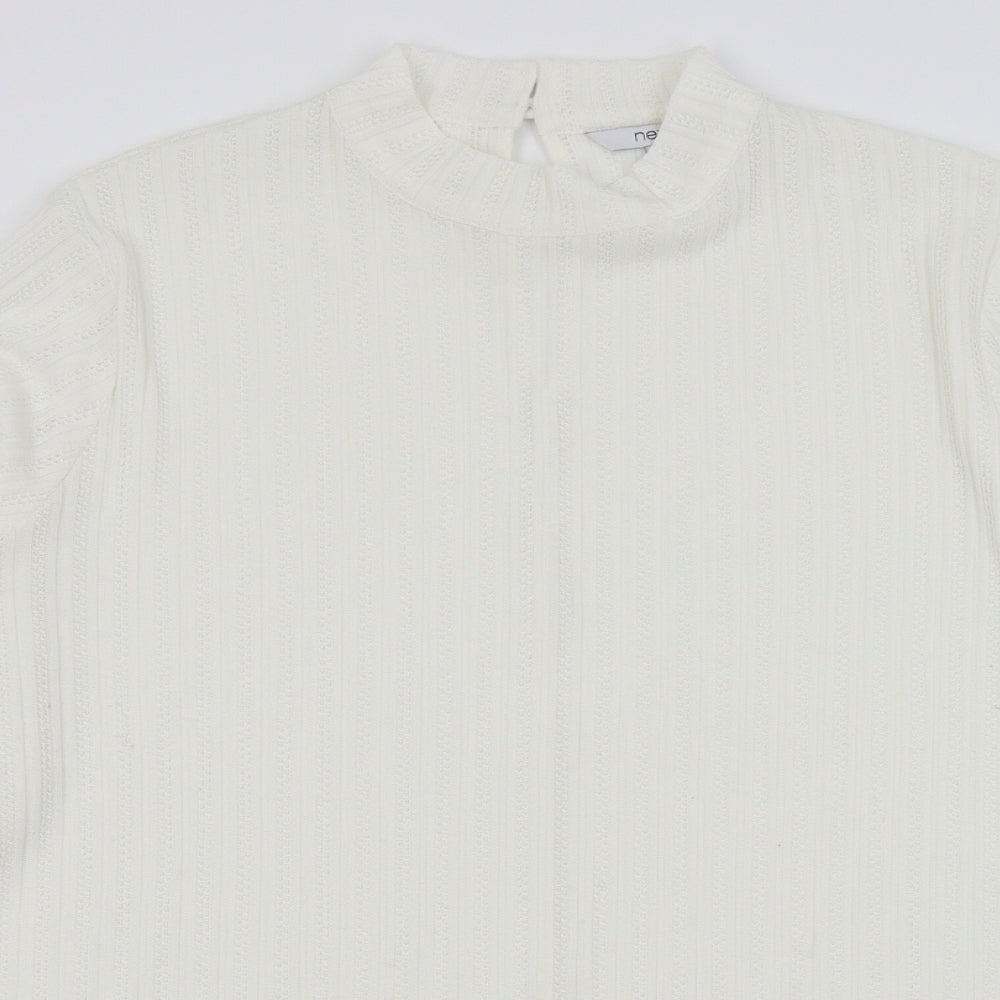 NEXT Womens White Houndstooth  Basic T-Shirt Size 24