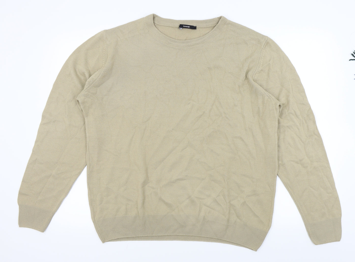 Asda George Mens Beige   Pullover Jumper Size L