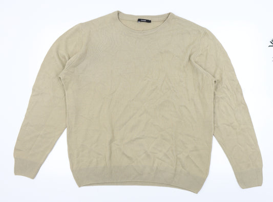 Front view of Asda George men’s beige jumper, size L