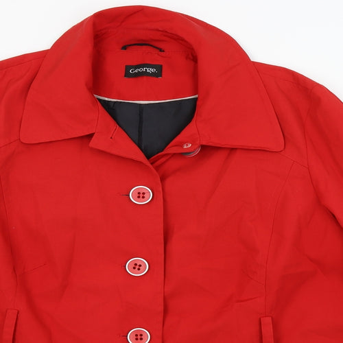 Asda George Womens Red   Overcoat Coat Size 22