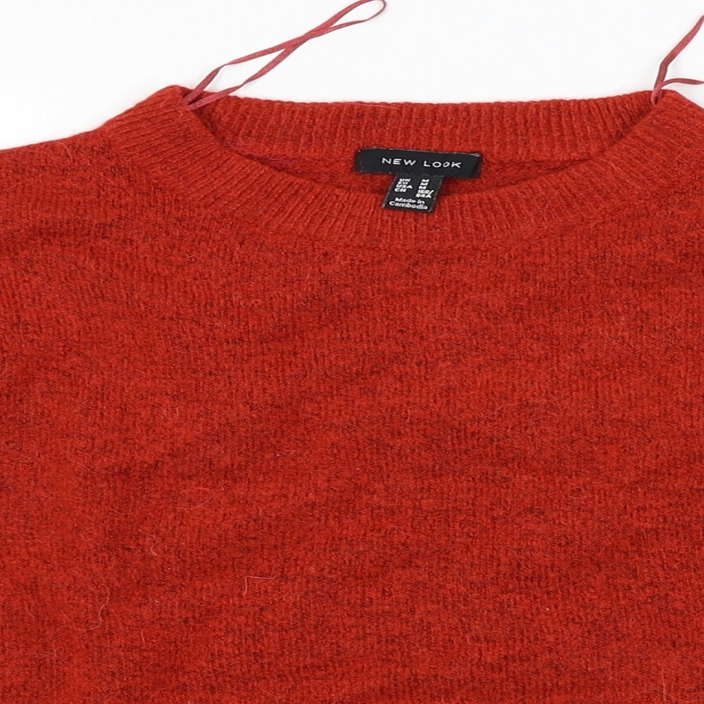 New Look Womens Red   Pullover Jumper Size M