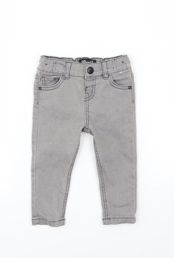 Denim & Co. Boys Grey Denim Jeans Size 6-9 Months