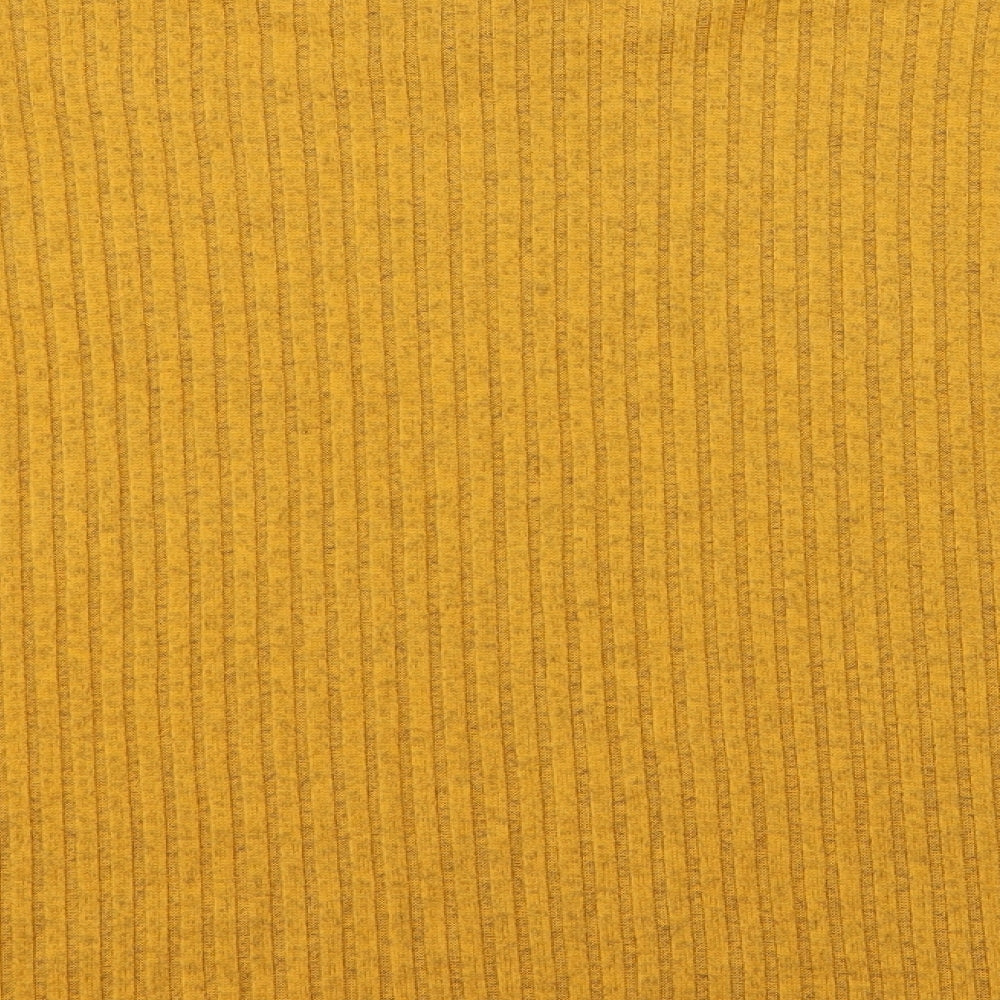 Primark Womens Yellow Striped Knit Pullover Jumper Size L