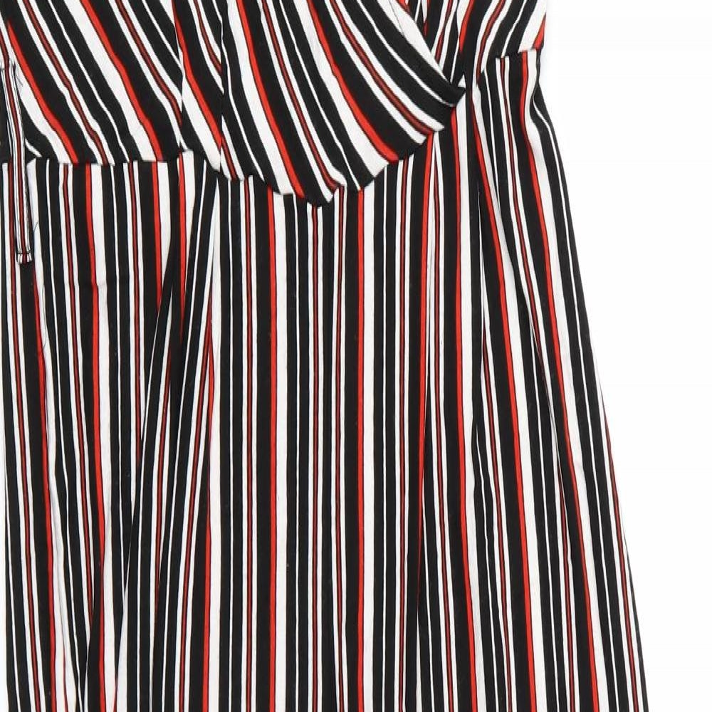 F&F Womens Multicoloured Striped Jersey Jumpsuit One-Piece Size 12 L27 in