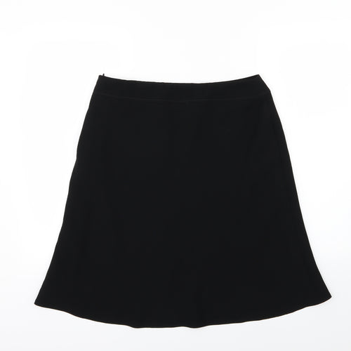 Marks and Spencer Womens Black  Rayon A-Line Skirt Size 14