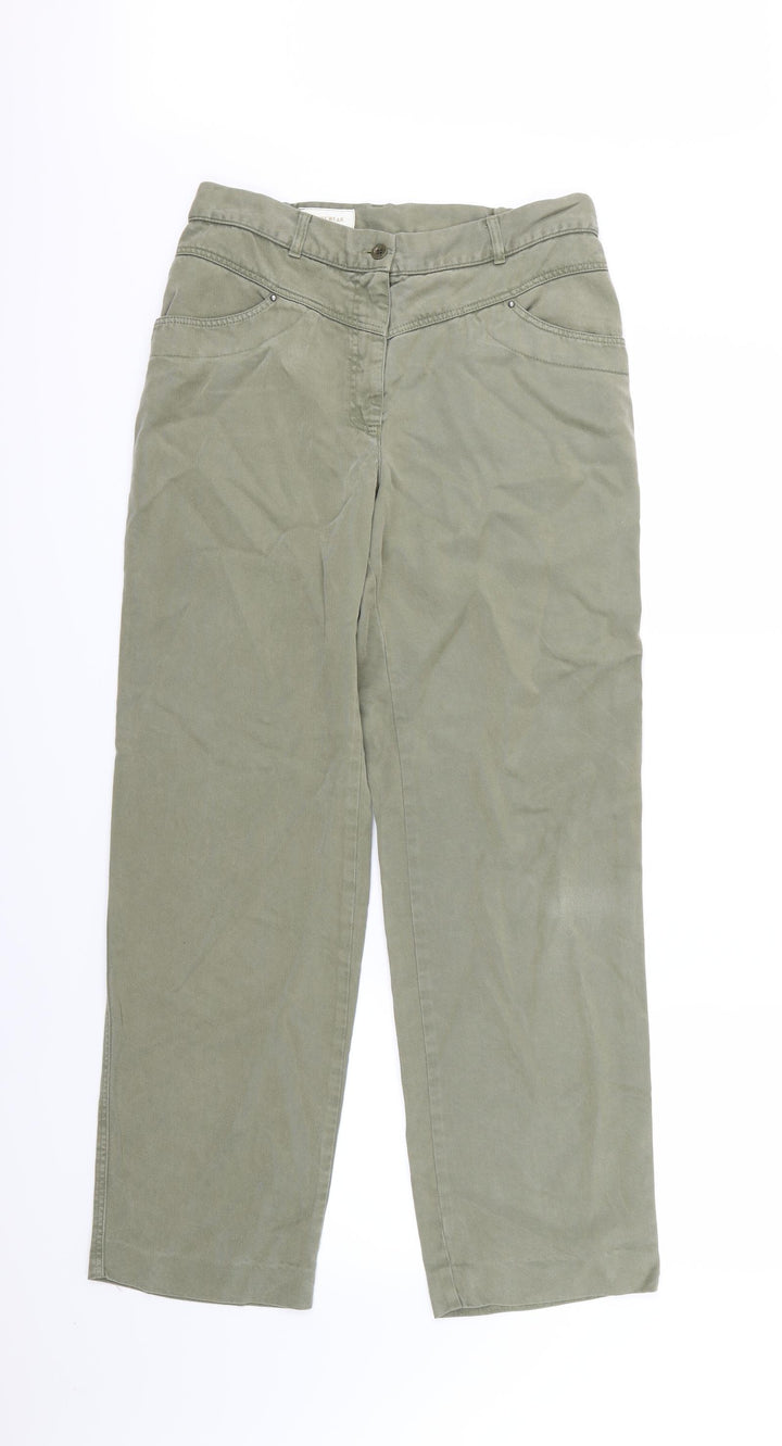 Godske Womens Green Denim Straight Jeans Size 10 L29 in