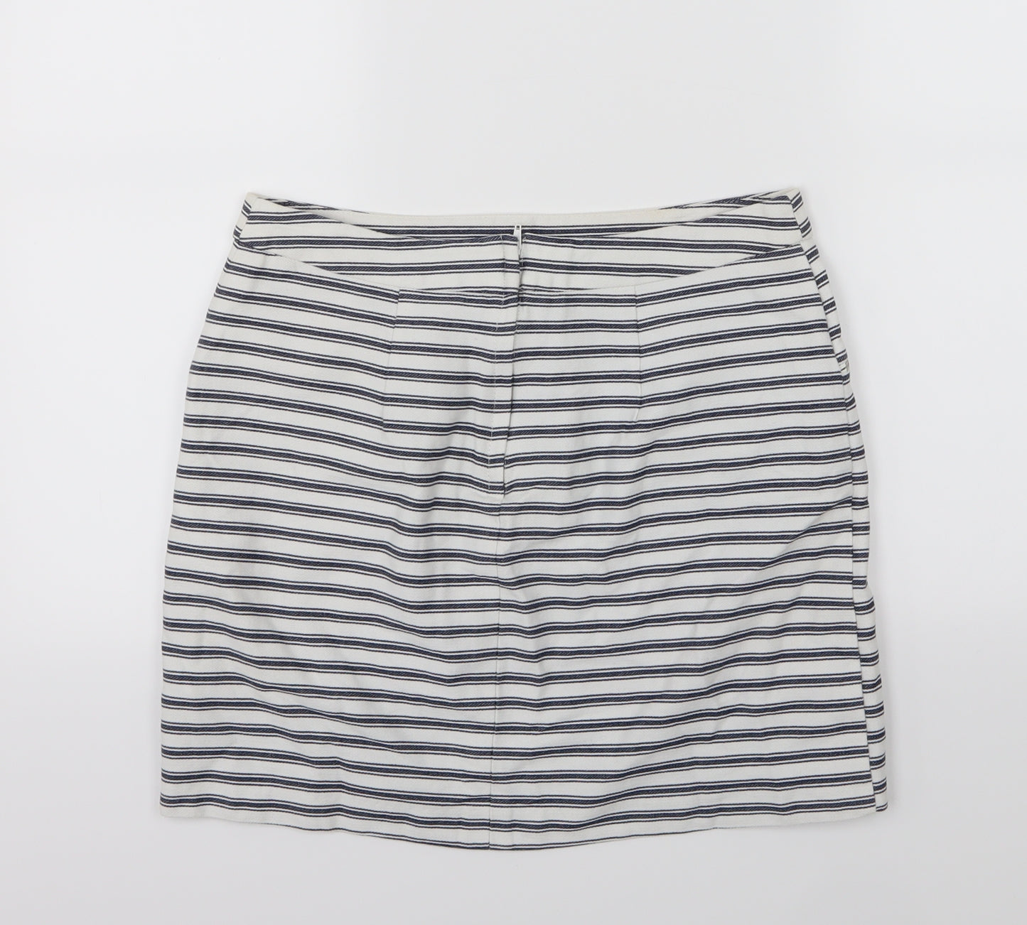 New Look Womens Blue Striped  A-Line Skirt Size 10