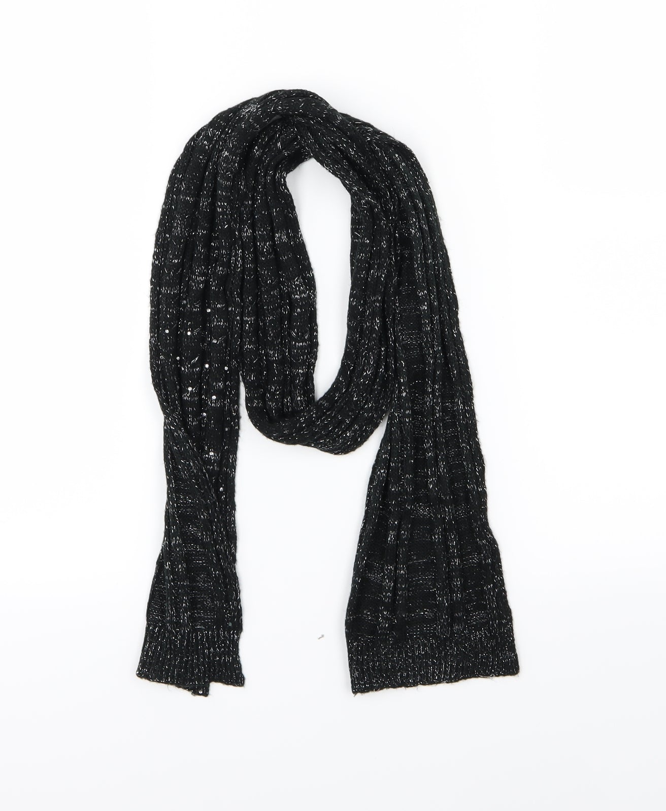 Anne Klein Womens Black  Knit  Scarf