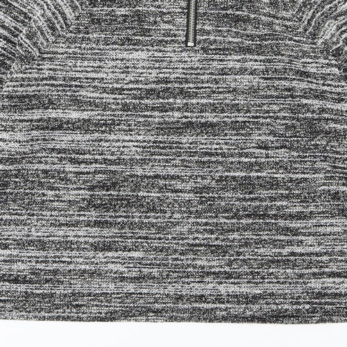 Marks and Spencer Womens Black Striped Knit Pullover Jumper Size 14