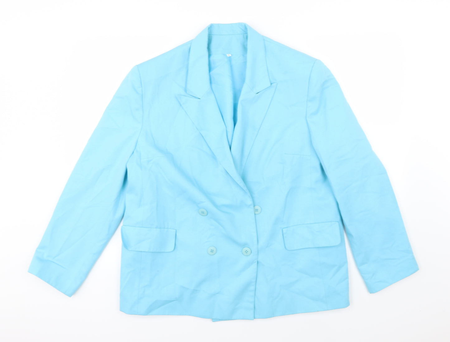 Preworn Womens Blue   Jacket Suit Jacket Size 18