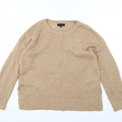 New Look Womens Beige  Knit Pullover Jumper Size M