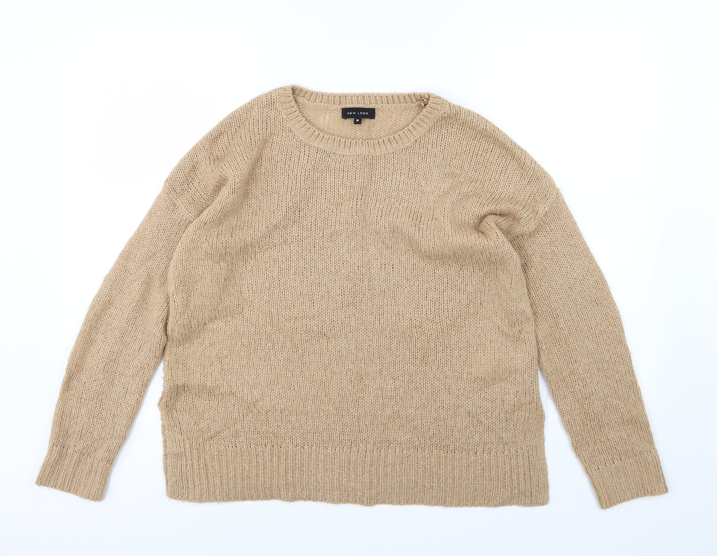 New Look Womens Beige  Knit Pullover Jumper Size M