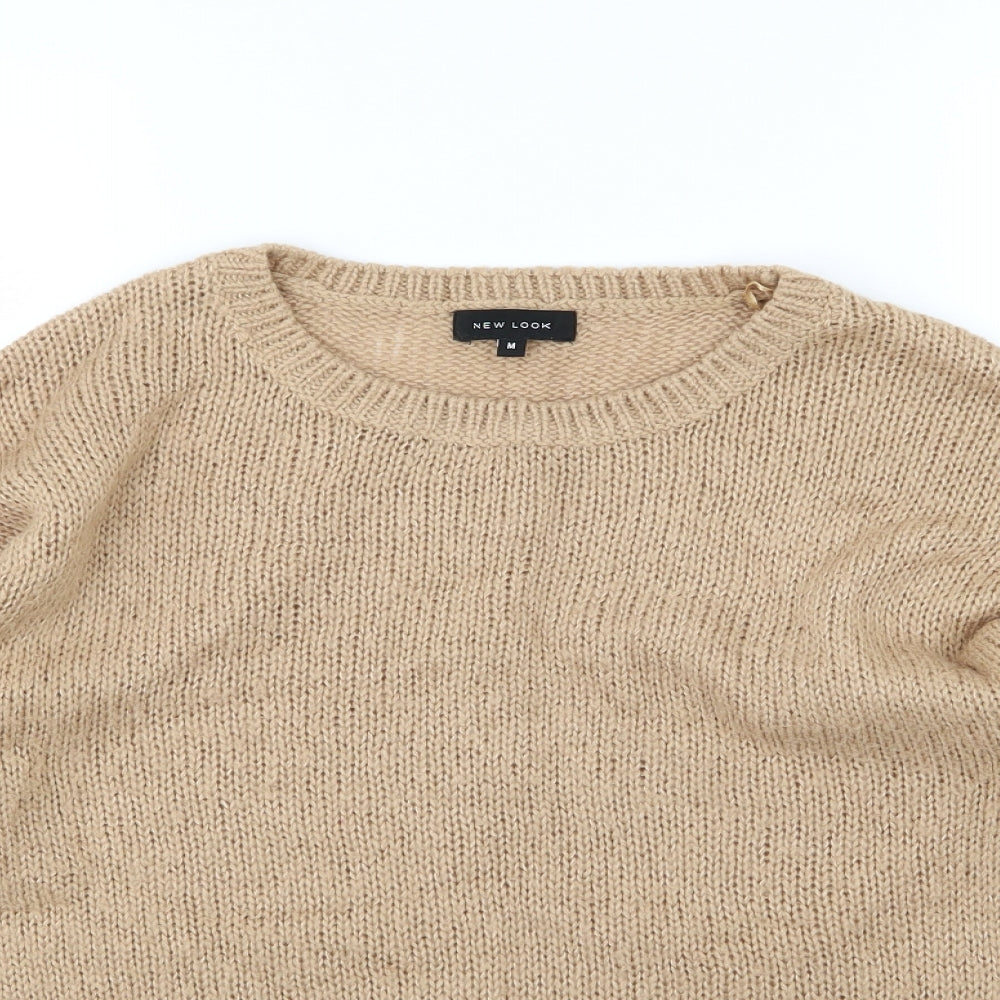 New Look Womens Beige  Knit Pullover Jumper Size M