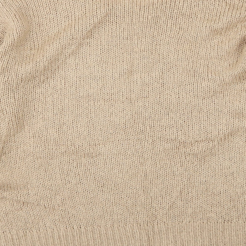 New Look Womens Beige  Knit Pullover Jumper Size M