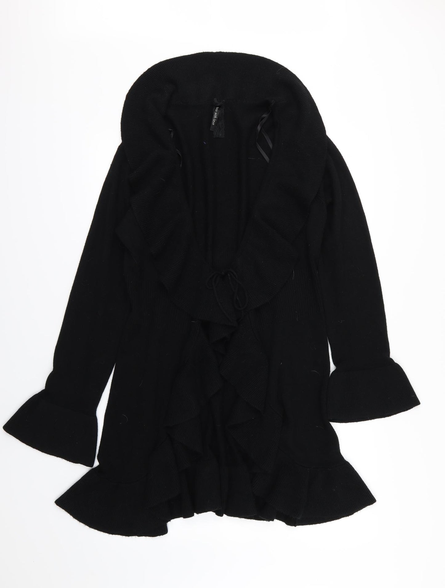 E-vie Womens Black  Knit Cardigan Jumper Size 18