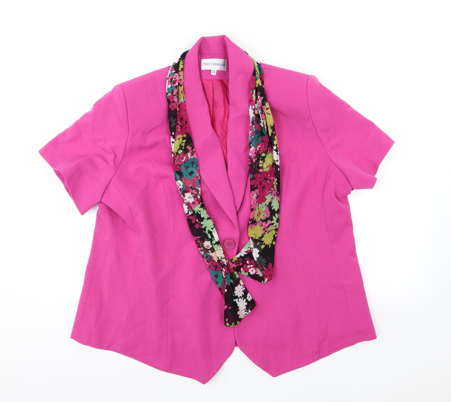 Gray Osbourn Womens Pink   Jacket  Size 20