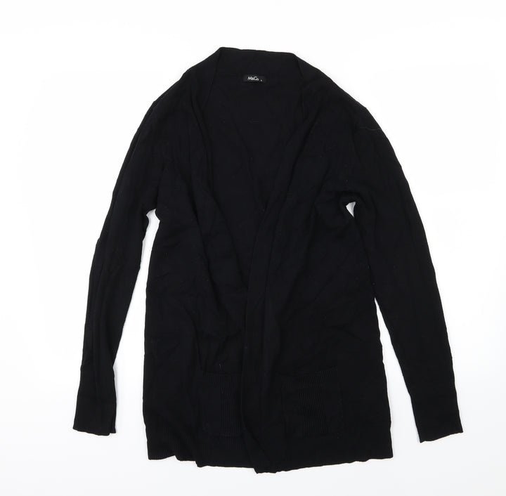 M&Co Womens Black  Knit Cardigan Jumper Size S