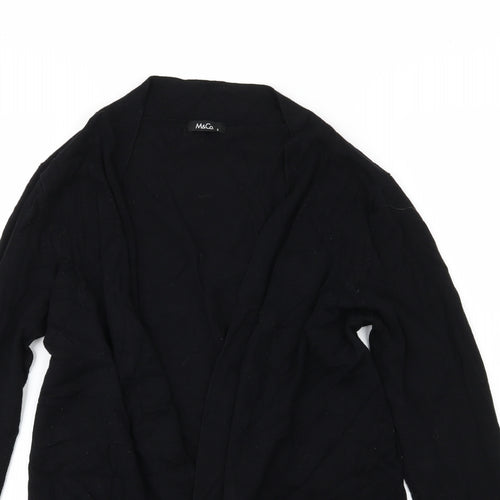 M&Co Womens Black  Knit Cardigan Jumper Size S