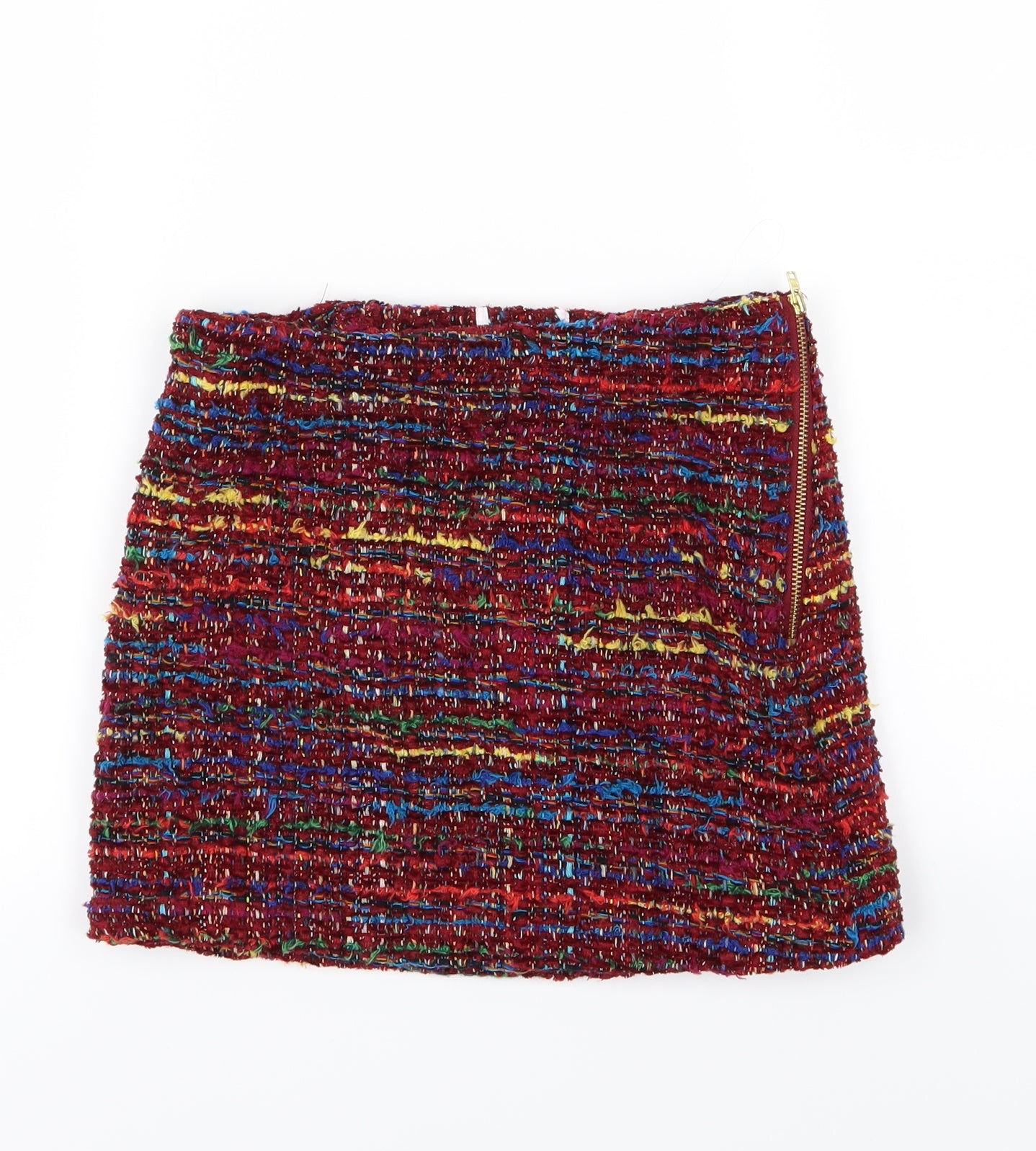 M&Co Girls Multicoloured Striped Knit A-Line Skirt Size 7-8 Years