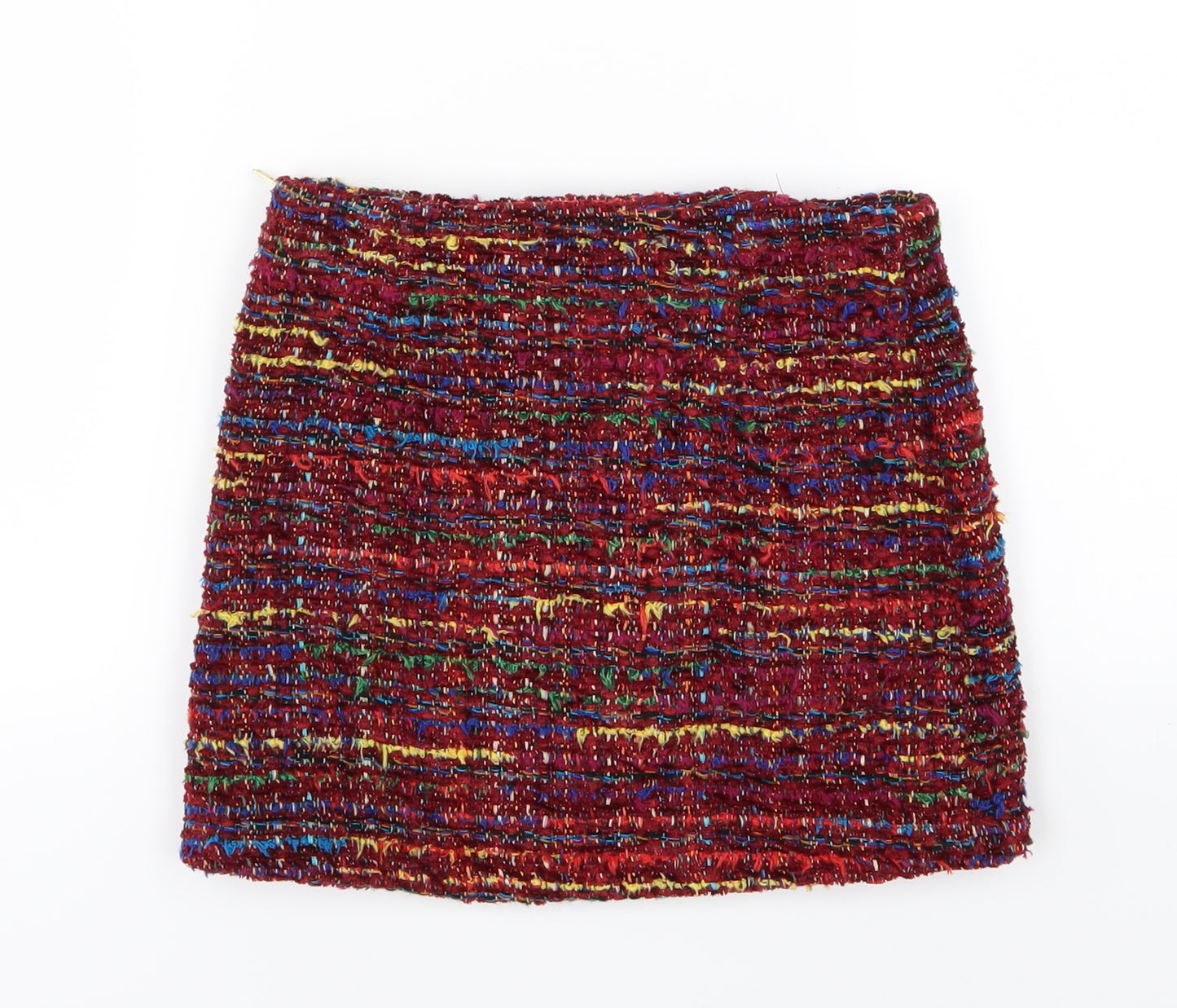 M&Co Girls Multicoloured Striped Knit A-Line Skirt Size 7-8 Years