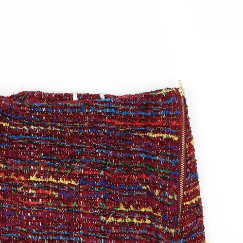 M&Co Girls Multicoloured Striped Knit A-Line Skirt Size 7-8 Years