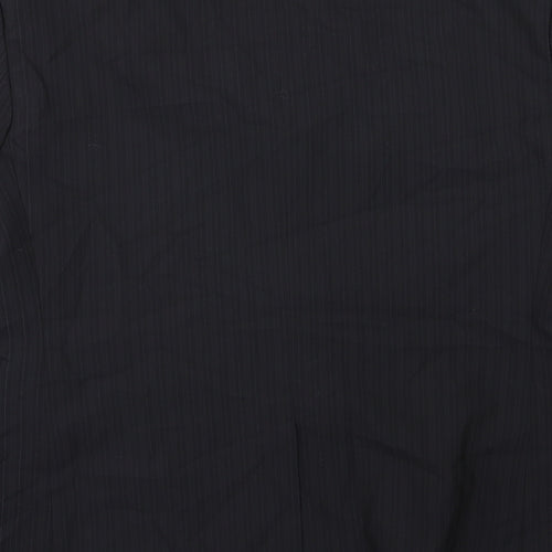 F&F Mens Black Striped Rayon Jacket Suit Jacket Size 44