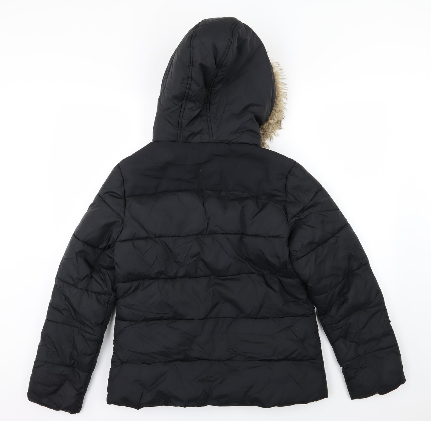 Candy Couture Girls Black   Basic Coat Coat Size 15 Years