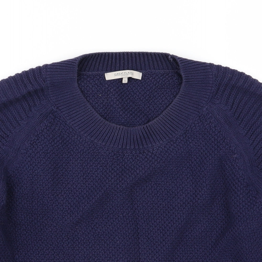 Great Plains Womens Blue  Knit Pullover Jumper Size S